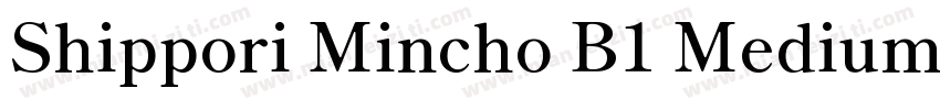 Shippori Mincho B1 Medium字体转换